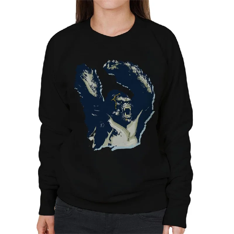 stylish training hoodieKing Kong Arms Up Rage Women's Sweatshirt