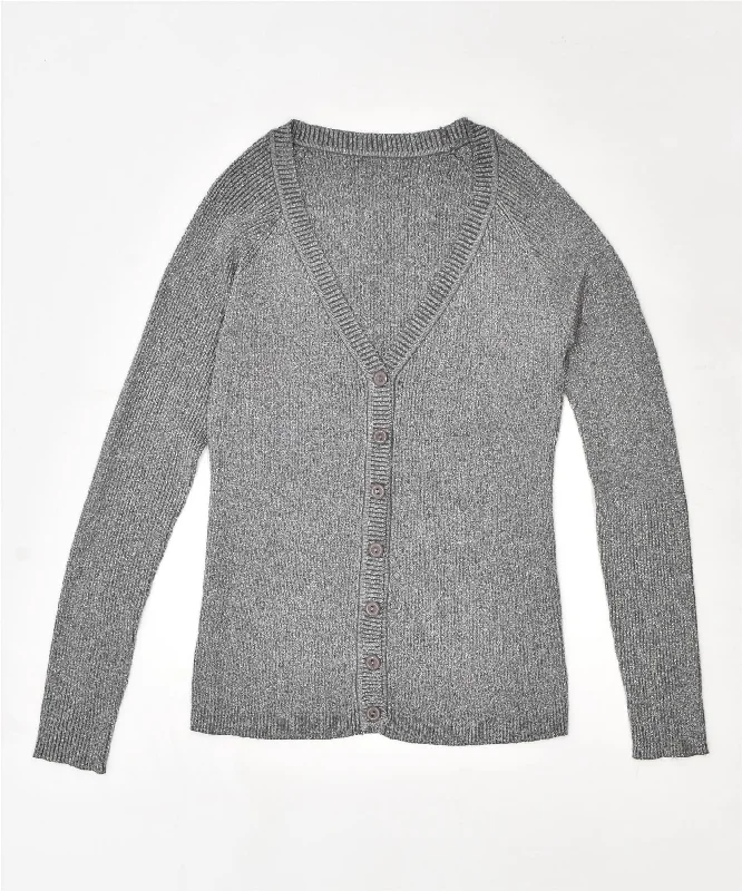 casual fit hoodieVINTAGE Womens Cardigan Sweater UK 8 Small Grey Acrylic