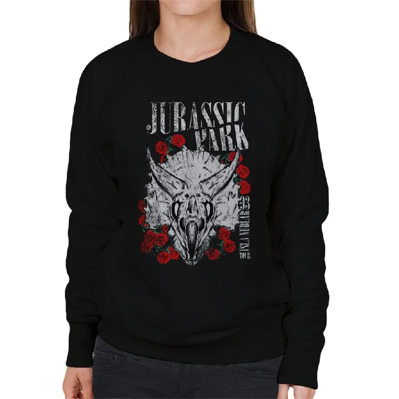 athletic streetwear sweatshirtJurassic Park Triceratops Roses Women's Sweatshirt