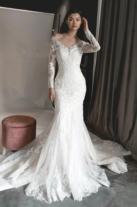 party dressChampagne Mermaid Wedding Dress OB7962