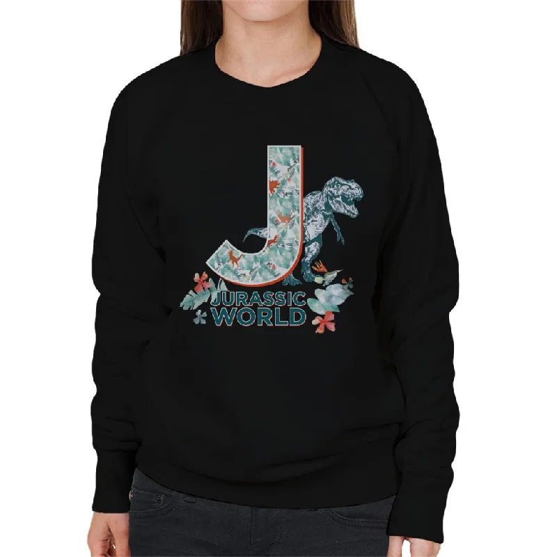 luxury fitness sweatshirtJurassic Park Floral J Women's Sweatshirt