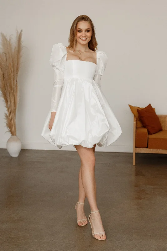 summer floral dressShort Taffeta Wedding Dress Mariell