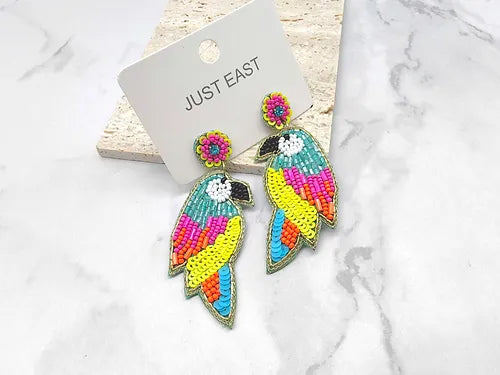 chic slip dressParrot Earrings