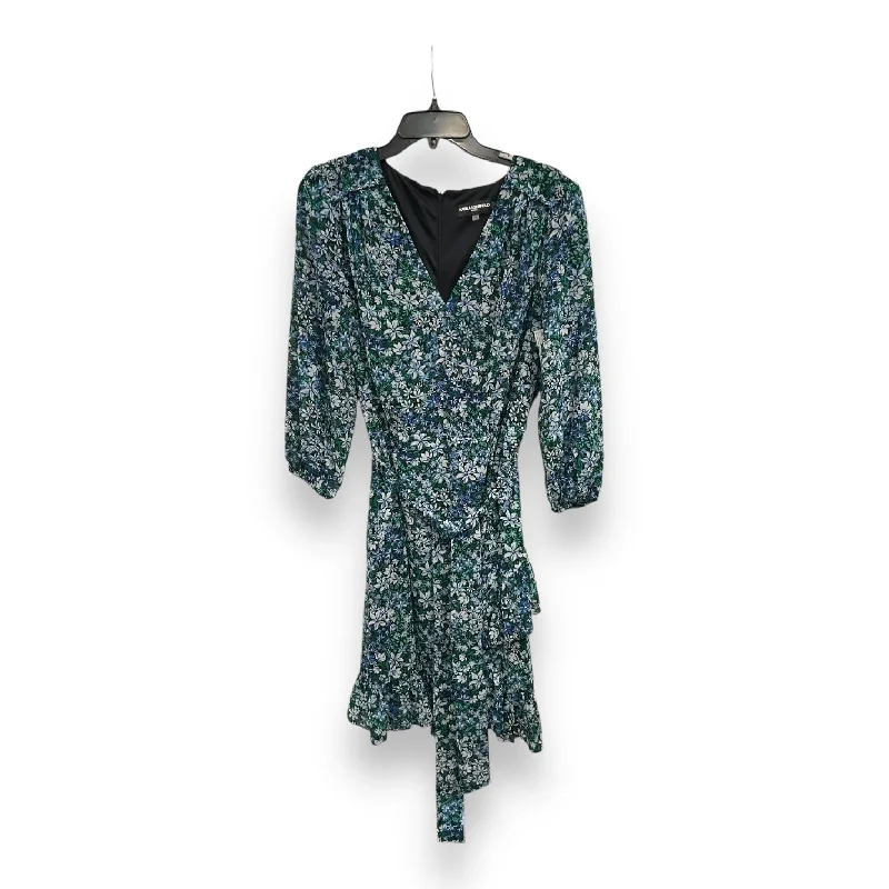 Midnight Madness Dress Casual Midi By Karl Lagerfeld In Multi-colored, Size: L