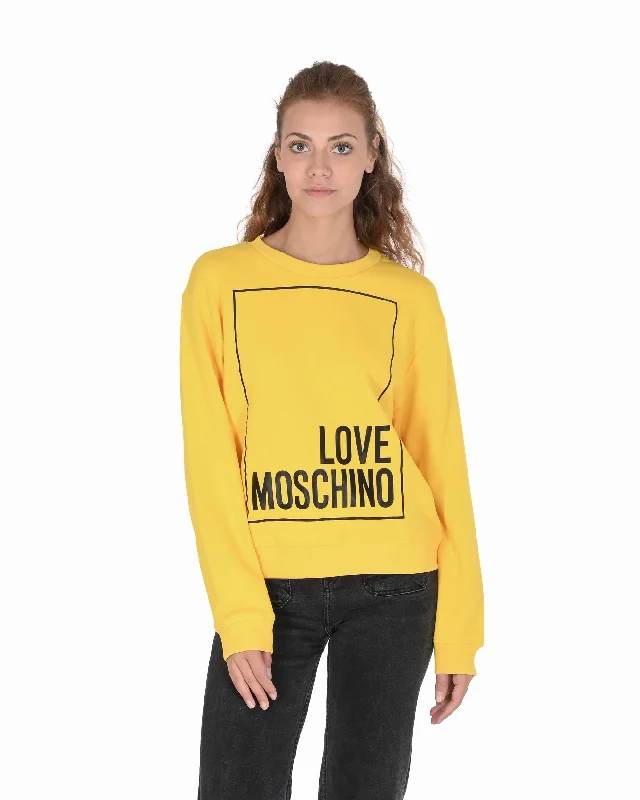 stylish sports hoodieLove Moschino Womens Sweatshirt W 6 306 47 M 4055 I60 YELLOW