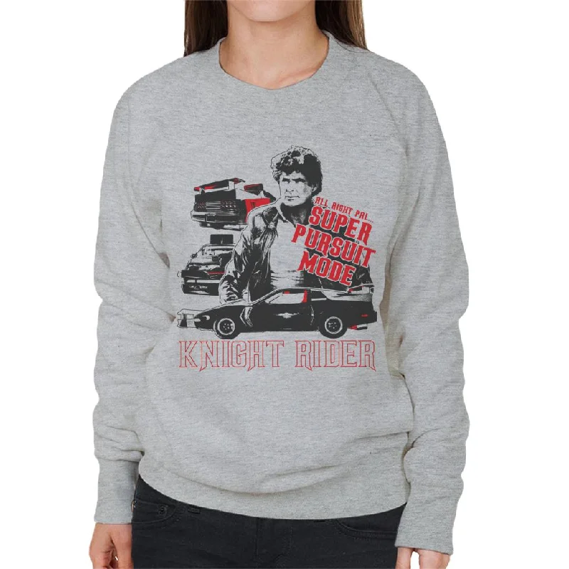 modern athletic hoodieKnight Rider All Right Pal Super Pursuit Mode Women's Sweatshirt