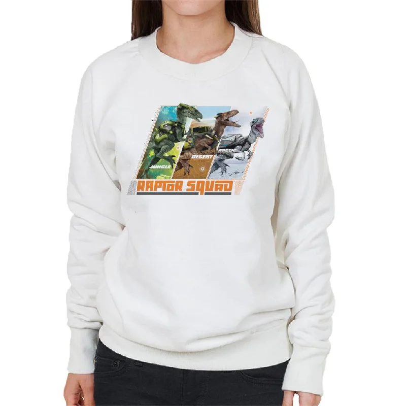 minimalistic workout hoodieJurassic Park Jungle Desert Arctic Raptor Squad Women's Sweatshirt