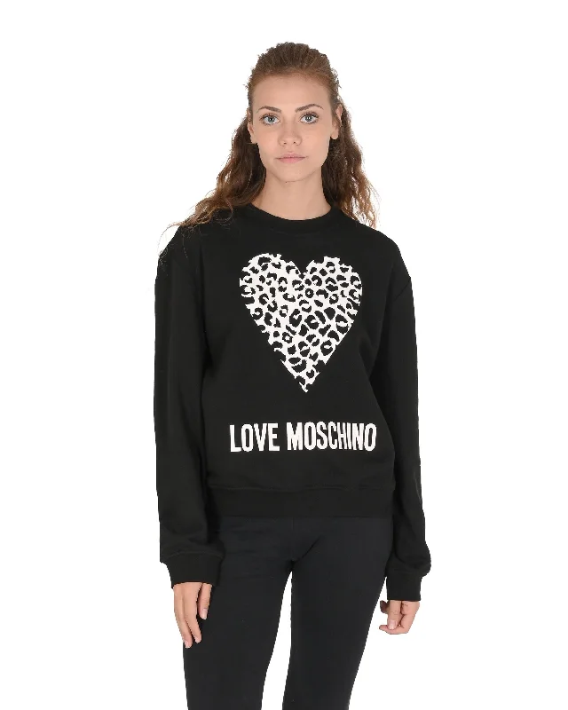 breathable gym hoodieLove Moschino Womens Sweatshirt W 6 306 54 M 4055 C74 BLACK