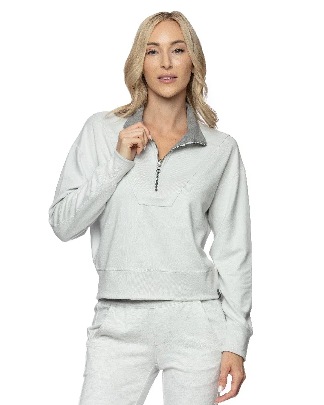 sleek workout sweatshirtAndrea Reversible Quarter Zip