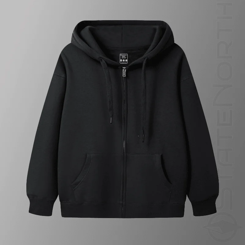 fleece-lined hoodiePremium velvet zip hoodie