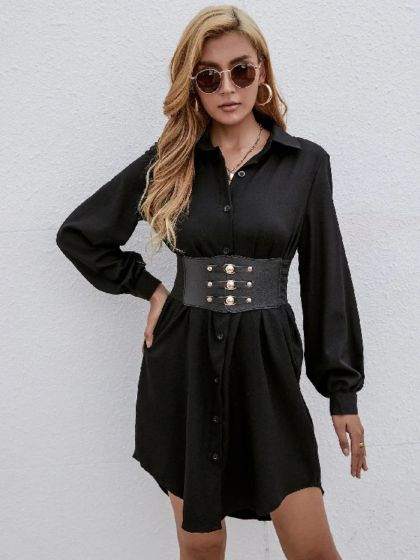 shift dressKittenAlarm - Corset Elastic Belt Shirt Dress