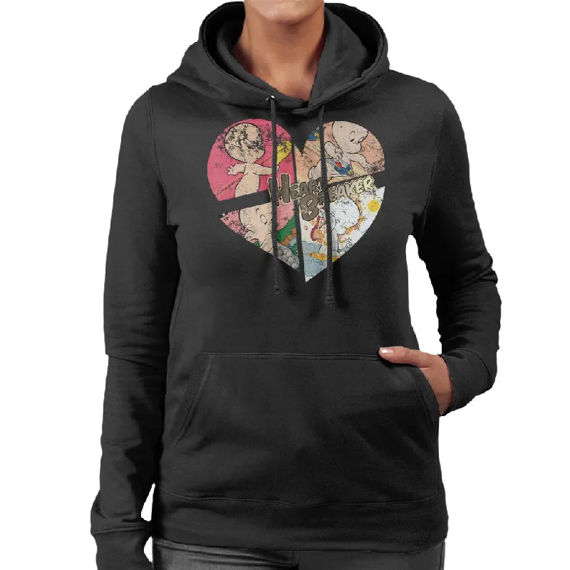 comfortable fleece hoodieCasper The Friendly Ghost Heart Breaker Women's Hooded Sweatshirt