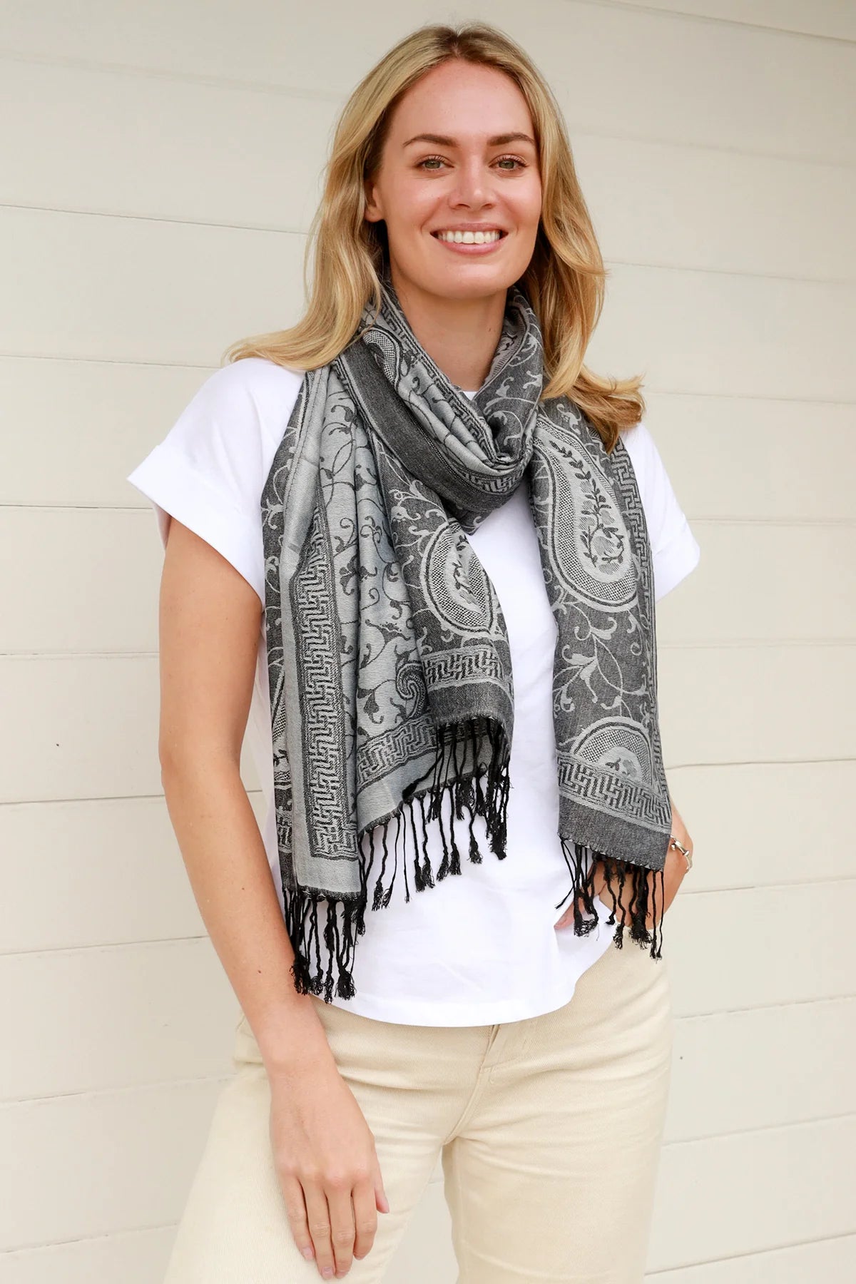 fitted cocktail dressBoteh Scarf Grey/Black