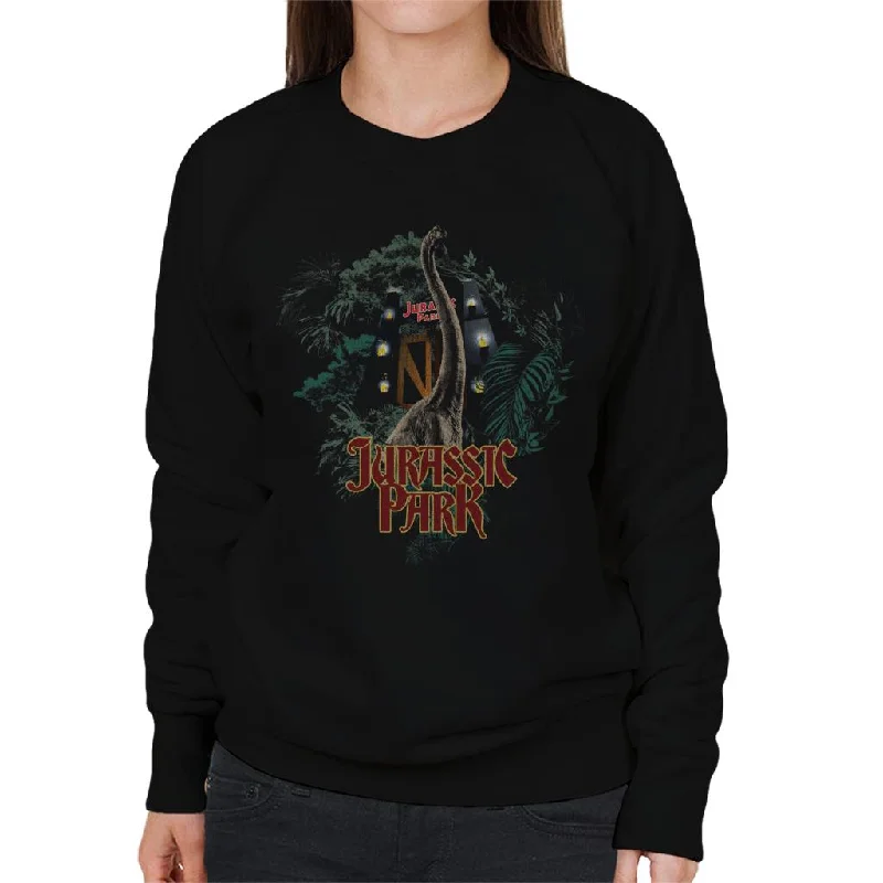 comfy workout wear hoodieJurassic Park Entrance Brachiosaurus Women's Sweatshirt