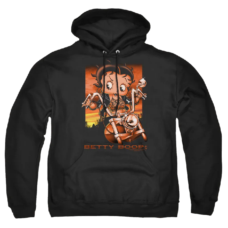 fleece hoodie for winterBetty Boop Sunset Rider - Pullover Hoodie