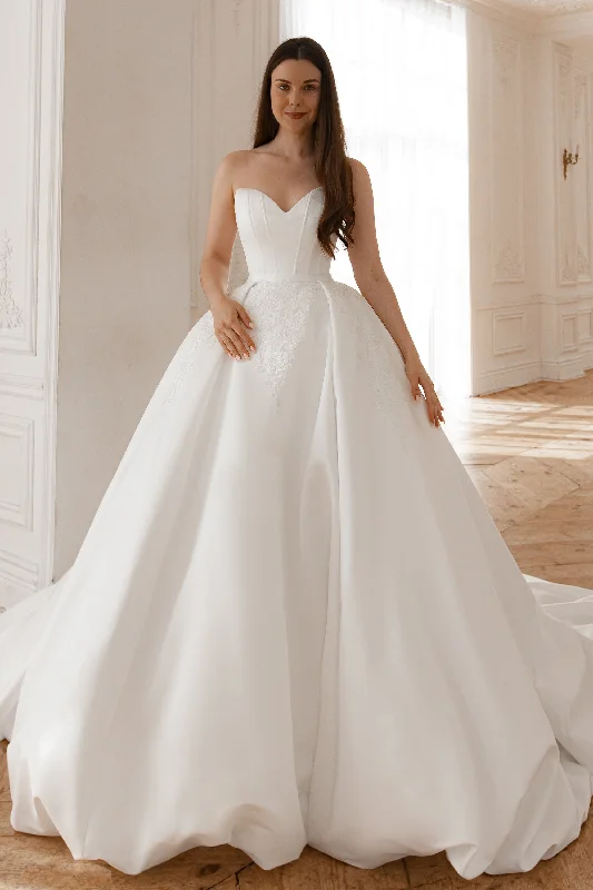 trendy dress2 in 1  Wedding Dress Steltella with The Detachable Skirt