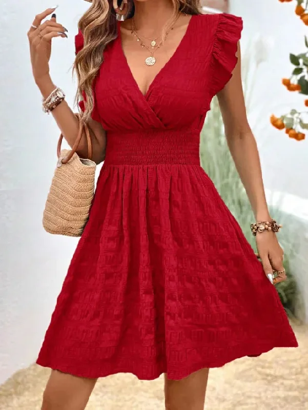 trendy dressElegant Sleeveless Holiday Beach Party Dress