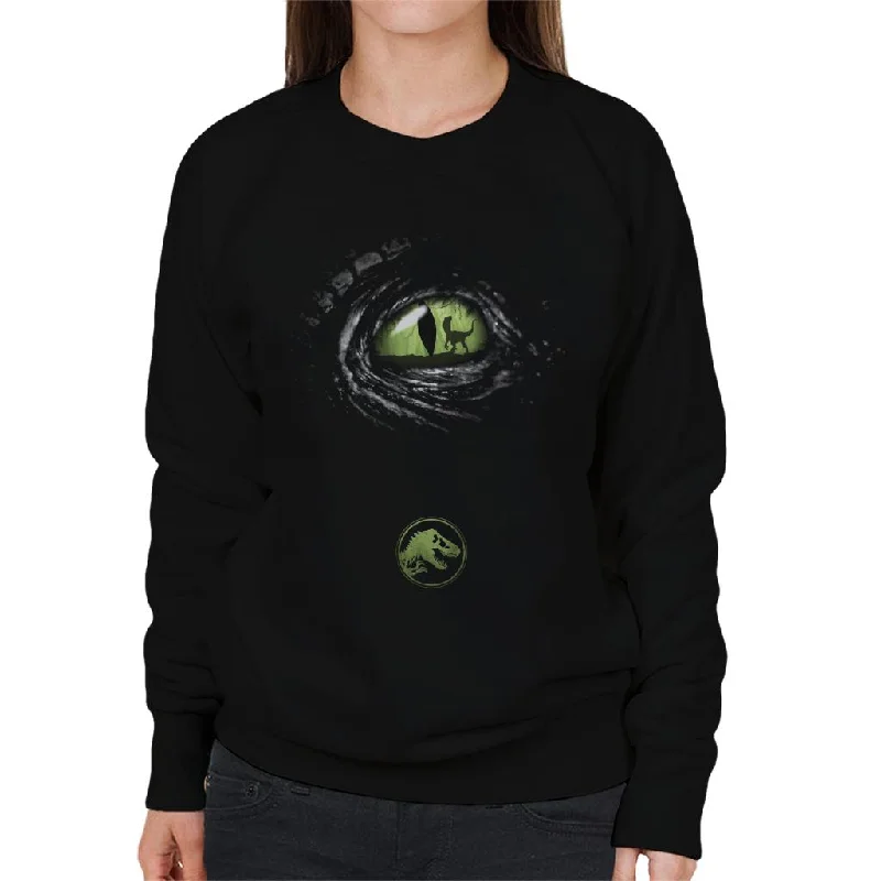 casual workout hoodieJurassic Park Velociraptor Eye Women's Sweatshirt