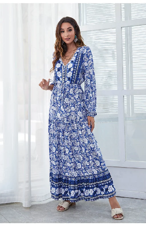 floral dressSantorini Printed Boho Maxi Dress