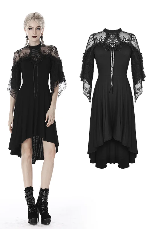 layered dressGothic lace sexy shoulders cocktail dress DW418