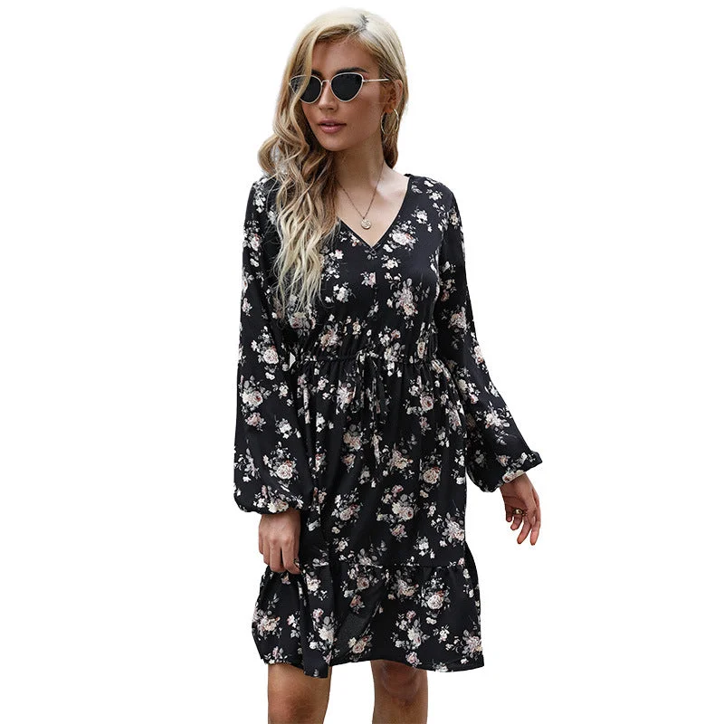 textured dressYolo Floral Drawstring Dress