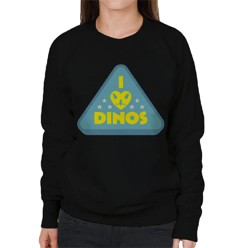 bold workout sweatshirtJurassic Park I Love Dinos Women's Sweatshirt