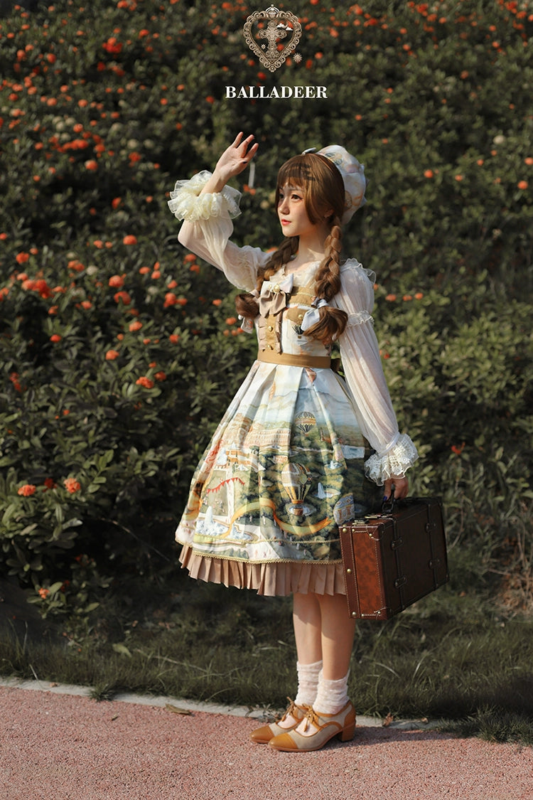 trendy mini dressBalladeer~Fire Balloon~Classic Lolita Jumper Dress High-waist Dress Short Length