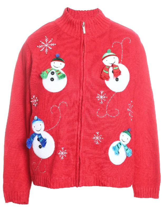 Clearance Sale tailored blazer coatSnowman Christmas Cardigan - M