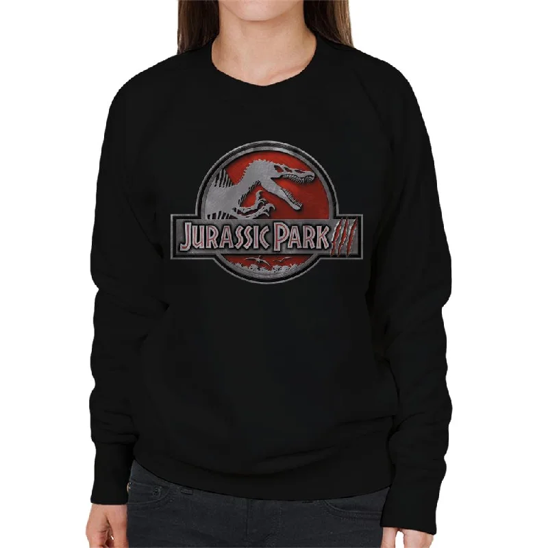 contemporary fitness sweatshirtJurassic Park III Spinosaurus Classic Logo Women's Sweatshirt