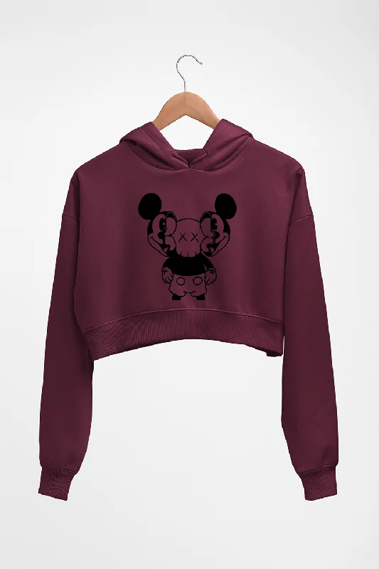 warm hoodieKaws Mickey Crop HOODIE FOR WOMEN