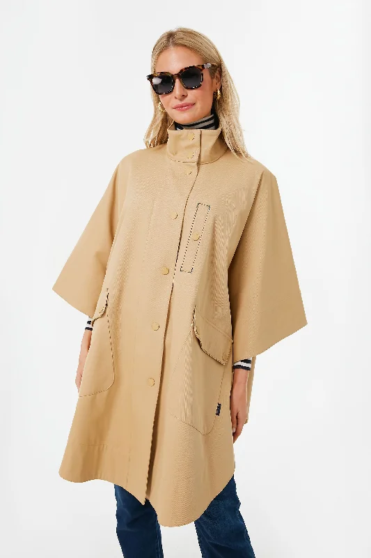 Unbeatable Prices fashion coat with hoodJungle Brown Cape