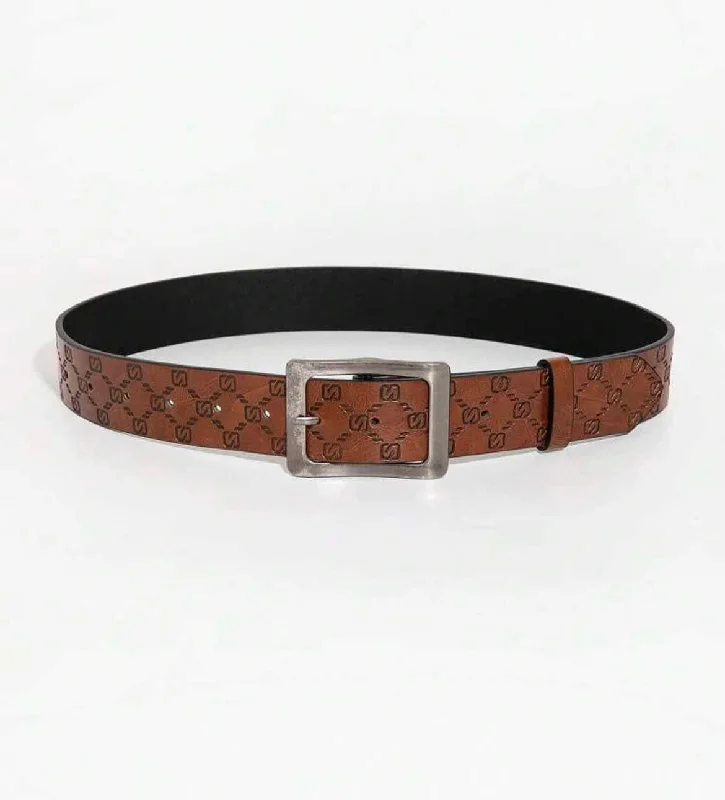 velvet dressGeo Belt- Dark Brown