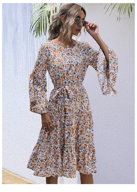 A-line dressWholesome Floral Boho Maxi Dress