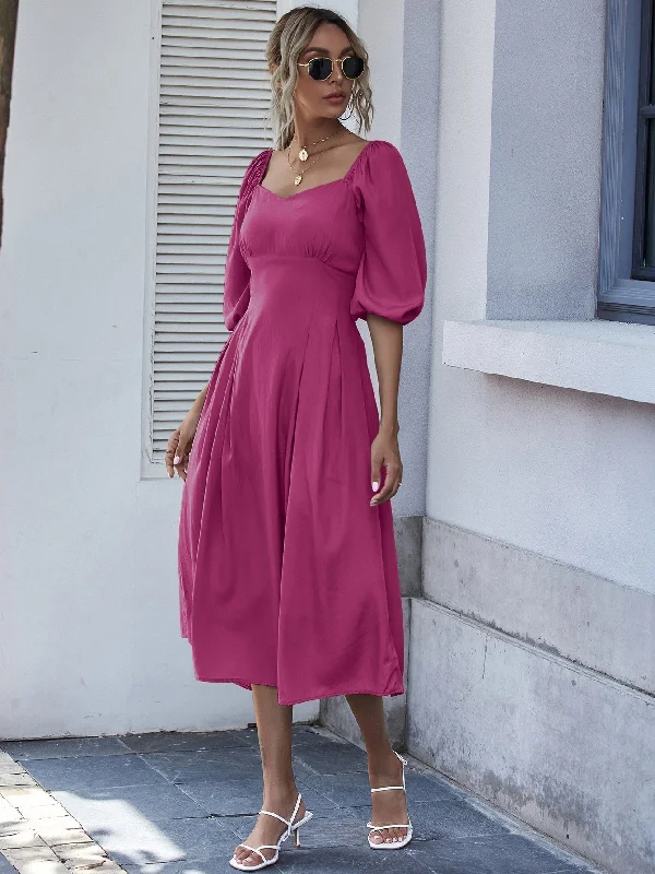 wool dressKittenAlarm - Round neck maxi dress