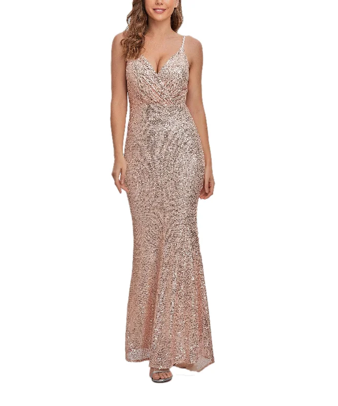 elegant shift dressKittenAlarm - Sparkle  V Neck Sleeveless Formal Evening Dress