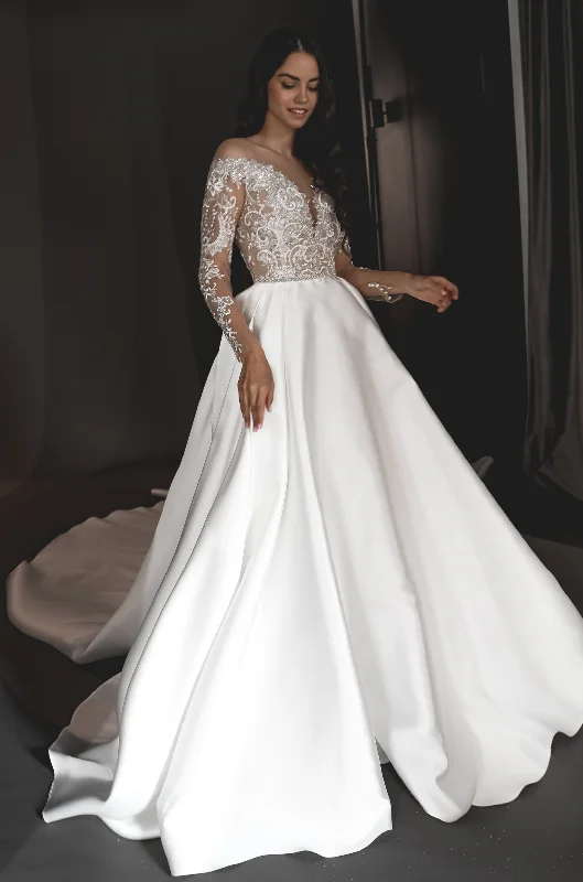 elegant shift dressMikado Wedding Dress Samantha