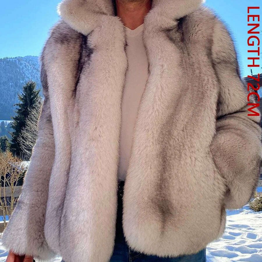 versatile coatMen's Clothes Real Fox Fur Jackets For Men Large Collar Men's Winter Jacket With Natural Fur Men Fox Coat