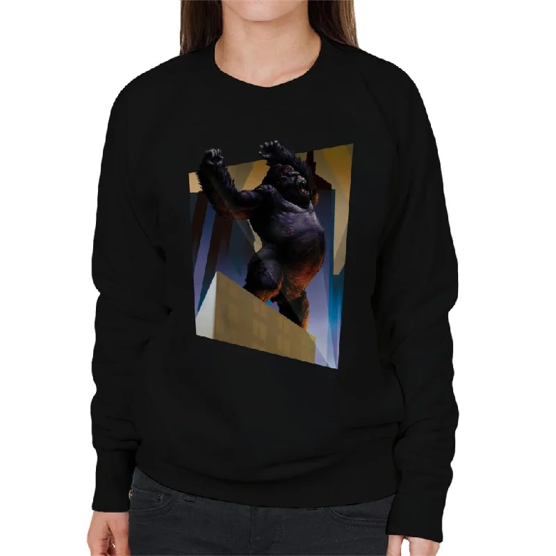 modern sports hoodieKing Kong City Lights Roaring Rage Women's Sweatshirt