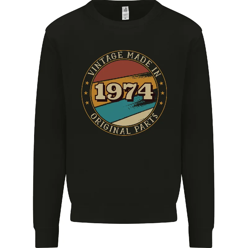 minima50th Birthday  Vintage Made In 1974 Mens Sweatshirt Jumper