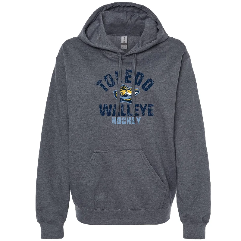 loose fit sports sweatshirtToledo Walleye Issues Softstyle Hooded Sweatshirt