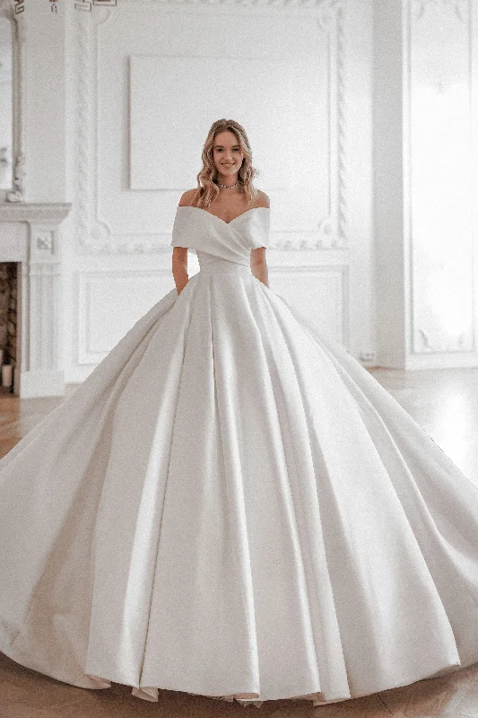 modern dressClassic Satin Ball Gown Protea