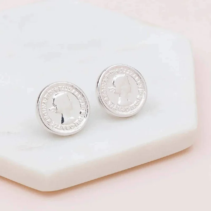 trendy mini dressSmall Silver Coin Earring