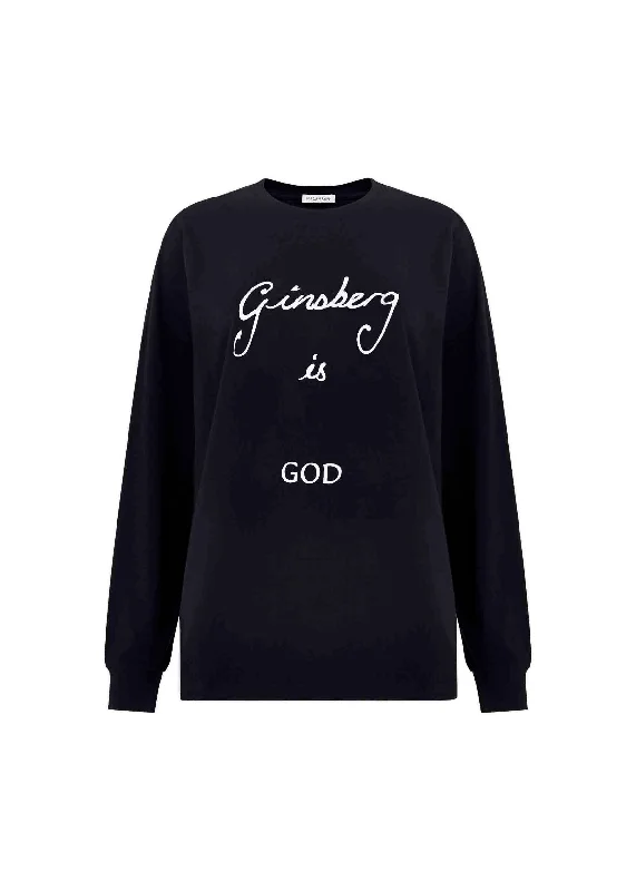 cozy gym sweatshirtGinsberg Is God Long Sleeve T-Shirt