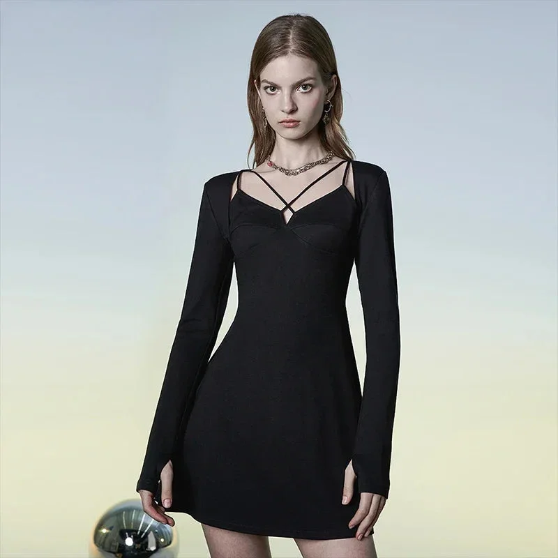 summer dressPunk Stylish Charming Sexy Slim Elastic A-shape Dress