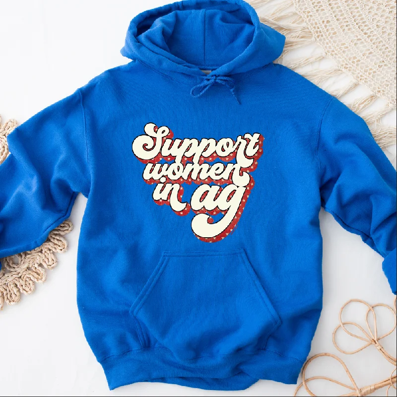 zip-up hoodiePatriotic Support Women In Ag Hoodie (S-3XL) Unisex - Multiple Colors!