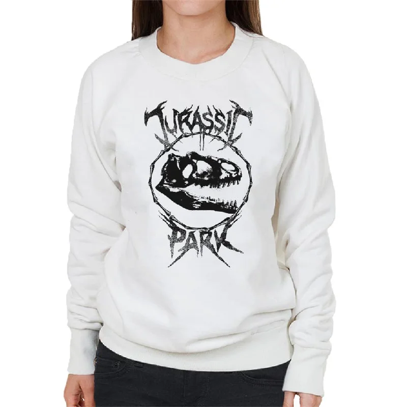 fashionable fitness sweatshirtJurassic Park T Rex Fossil Logo Women's Sweatshirt