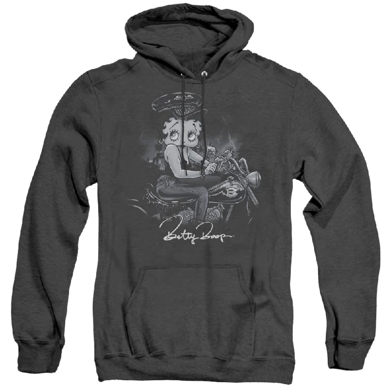 warm hooded jacketBetty Boop Storm Rider - Heather Pullover Hoodie