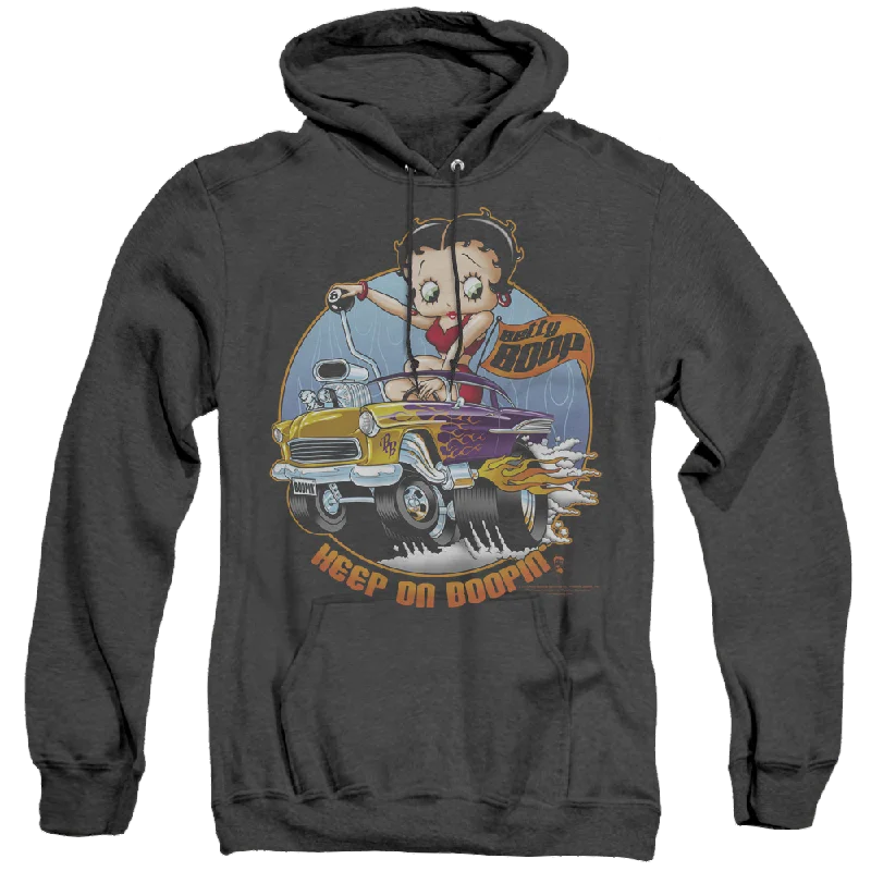 comfortable fleece hoodieBetty Boop Keep On Boopin - Heather Pullover Hoodie