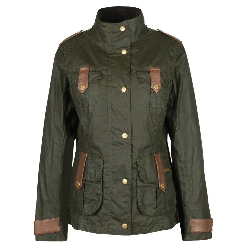 comfortable coatBarbour Premium Defence Ladies Wax Jacket - Archive Olive/Ancient