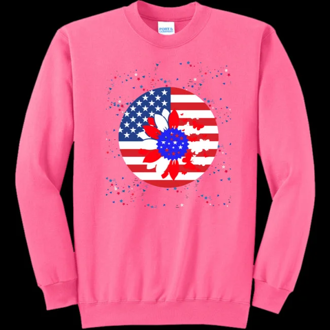 fashion sportswear hoodiePetal Flag Women's Crewneck Sweatshirt - Ships from The US